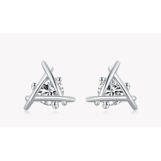 Boucle d'oreille triangle géométrique