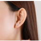 Boucle d'oreille triangle complet avec zircons