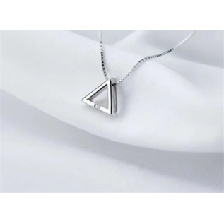 collier triangle ouvert + pierre