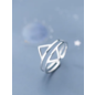 Anillo "doble triángulo" plata 925 triángulo