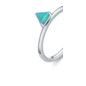 Ring "opaal" zilver 925 driehoek