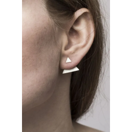 Boucle d'oreille double triangle