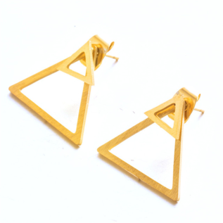 Earring double triangle