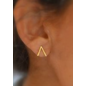 Boucle d'oreille  triangle  RVS