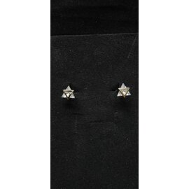 Boucle d'oreille triangle double Zirkonium