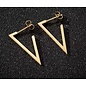 Boucle d'oreille ouvertes - triangle - doré ou argenté