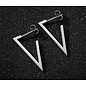 Oorbel Hangers open driehoek dwars - zilverkleurig