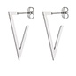 Oorbel Hangers open driehoek dwars - zilverkleurig