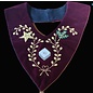 Hand embroidered 14th degree collar