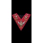 Sautoir 18ème degré - brodé main  - Croix simple