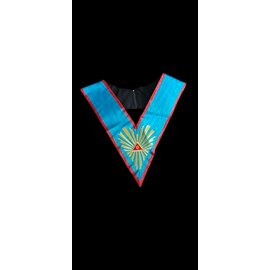 Worshipful master with flaming G  - machine embroided