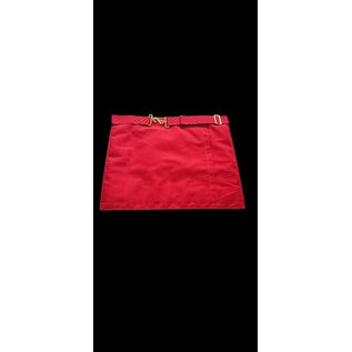 Tablier maître cuir - M&B - Dos ROUGE  - 33cm x 36cm