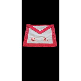 Tablier de Maître - cuir - M&B - dos rouge -33cm x 36cm