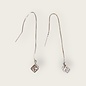 Oorbel hanger kubus met zirkoon