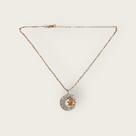 Sun and moon necklace