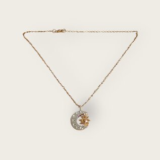 Sun and moon necklace