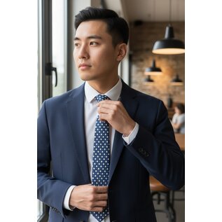 Corbata azul con nomeolvides