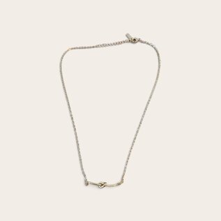 Collier en acier inoxydable avec pendentif symbole « Chaîne d'Union ».