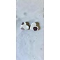 Handcrafted clay earrings with a terrazzo pattern