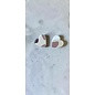 Handgefertigte Ton-Ohrringe mit Terrazzo-Muster
