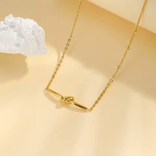 Collier en acier inoxydable avec pendentif symbole « Chaîne d'Union ».