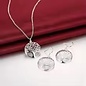Zilveren Levensboom Set – Ketting & Oorbellen