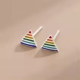 Rainbow Triangle Studs
