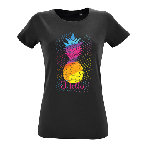 Zwart vrouwen shirt bedrukt Zwart vrouwen shirt bedrukt