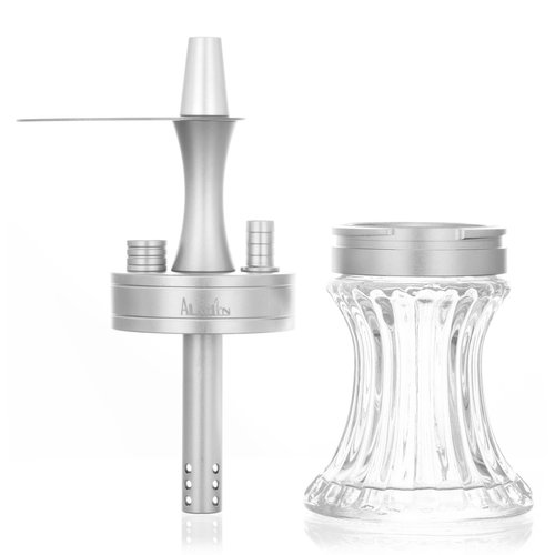 Aladin Aladin Shisha - 2 Go Aluminium Outdoor Shisha Silber inkl. Transporttasche