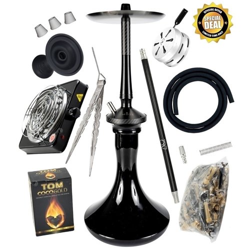 Moze Vyro Noir Black S Bowl - Shisha Komplett Set Moze Vyro Noir Black S Bowl - Shisha Komplett Set