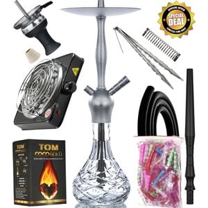 Aladin Alux Admiral Silver - Shisha Komplett Set