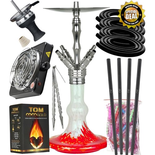 Shizu Loco L907 Red - 4 Schläuche Shisha Komplett Set Shizu Loco L907 Red - 4 Schläuche Shisha Komplett Set