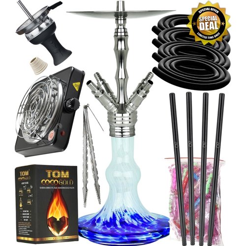 Shizu Loco L907 Blue - 4 Schläuche Shisha Komplett Set Shizu Loco L907 Blue - 4 Schläuche Shisha Komplett Set