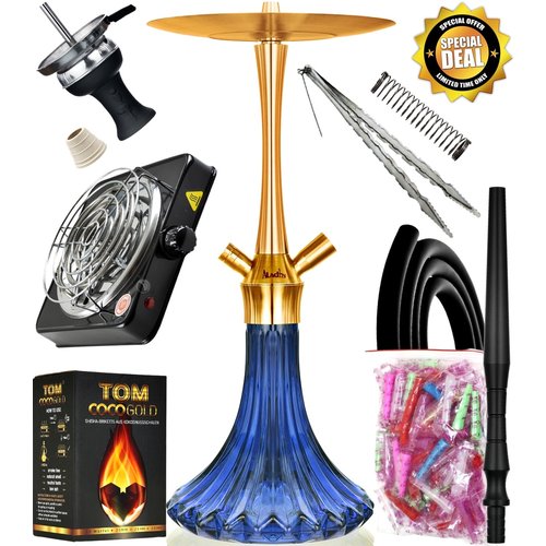 Aladin MVP A46 Blue Gold - Shisha Komplett Set