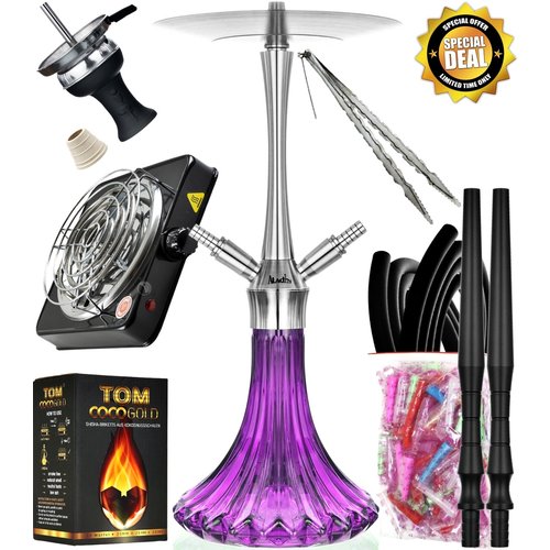 Aladin MVP A46 Purple - 2 Schläuche Shisha Komplett Set Aladin MVP A46 Purple - 2 Schläuche Shisha Komplett Set