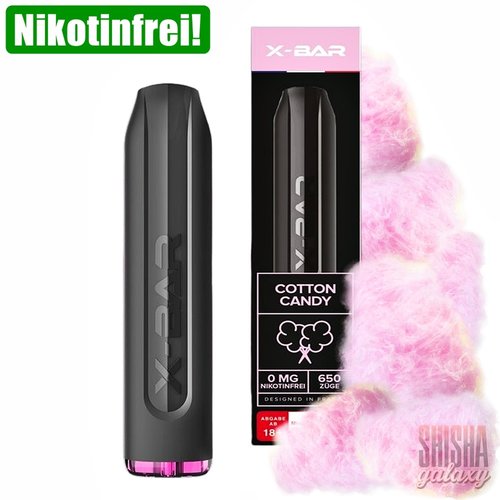 X-Bar X-Bar - Cotton Candy - Einweg E-Shisha - 650 Züge / Nikotinfrei