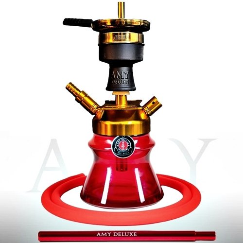 Amy Deluxe Alu Sphere Bag Gold & Red - Reise Shisha inkl. Tasche & Zubehör Amy Deluxe Alu Sphere Bag Gold & Red - Reise Shisha inkl. Tasche & Zubehör