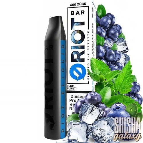 Riot Bar Riot Bar - Blue Burst - Einweg E-Shisha - 600 Züge / Nikotin 20 mg