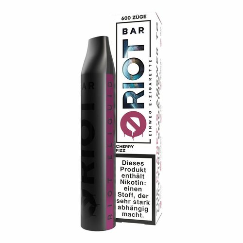 Riot Bar Riot Bar - Cherry Fizz - Einweg E-Shisha - 600 Züge / Nikotin 20 mg