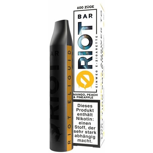 Riot Bar Riot Bar - Mango Peach Pineapple - Einweg E-Shisha - 600 Züge / Nikotin 20 mg