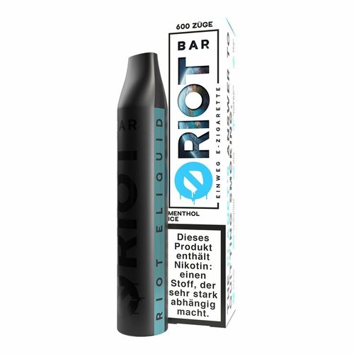 Riot Bar Riot Bar - Menthol Ice - Einweg E-Shisha - 600 Züge / Nikotin 20 mg