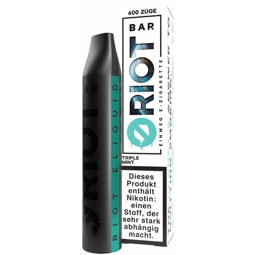 Riot Bar Riot Bar - Triple Mint - Einweg E-Shisha - 600 Züge / Nikotin 20 mg