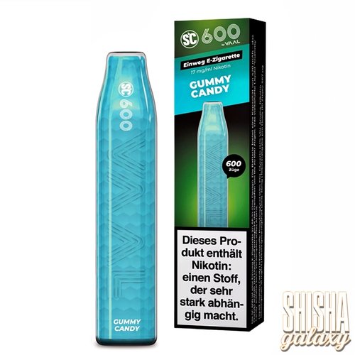 SC 600 SC 600 by VAAL - Gummy Candy - Einweg E-Shisha - 600 Züge - Nikotin 17 mg