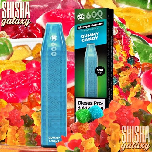SC 600 SC 600 by VAAL - Gummy Candy - Einweg E-Shisha - 600 Züge - Nikotin 17 mg