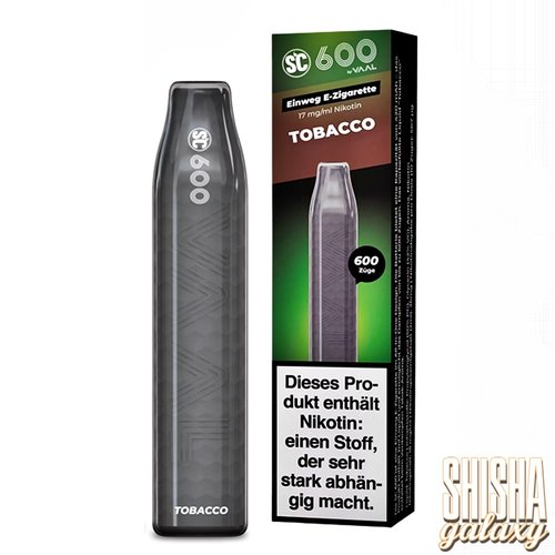 SC 600 SC 600 by VAAL - Tobacco - Einweg E-Shisha - 600 Züge - Nikotin 17 mg