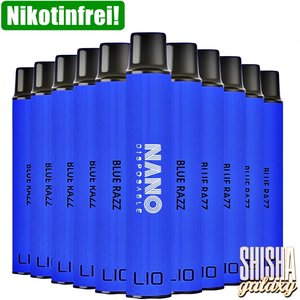 Lio Nano X Blue Razz - 10er Packung / Display - 600 Züge / Nikotinfrei