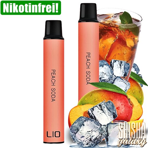 Lio Nano X Lio Nano X - Peach Soda - 10er Packung / Display (Sparset) - Einweg E-Shisha - 600 Züge / Nikotinfrei