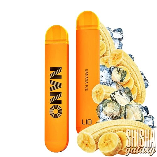 Lio Nano X Lio Nano X - Banana Ice - 10er Packung / Display (Sparset) - Einweg E-Shisha - 600 Züge / Nikotin 20 mg