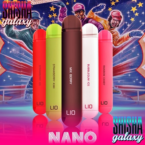 Lio Nano X Lio Nano X - Bubblegum Ice - 10er Packung / Display (Sparset) - Einweg E-Shisha - 600 Züge / Nikotin 20 mg
