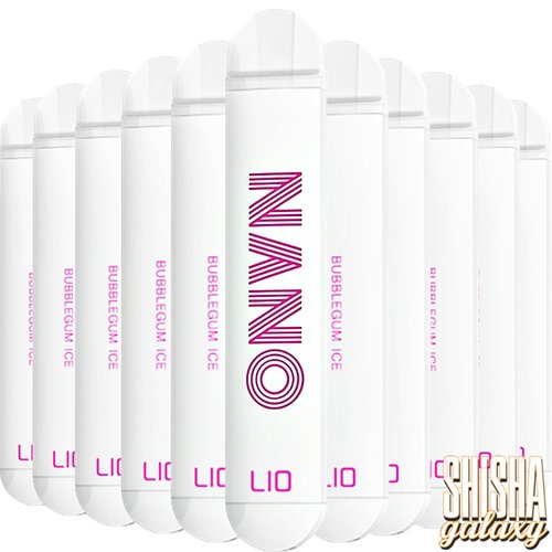 Nano Bubblegum Ice - 10er Packung / Display - 600 Züge / Nikotin 20 mg